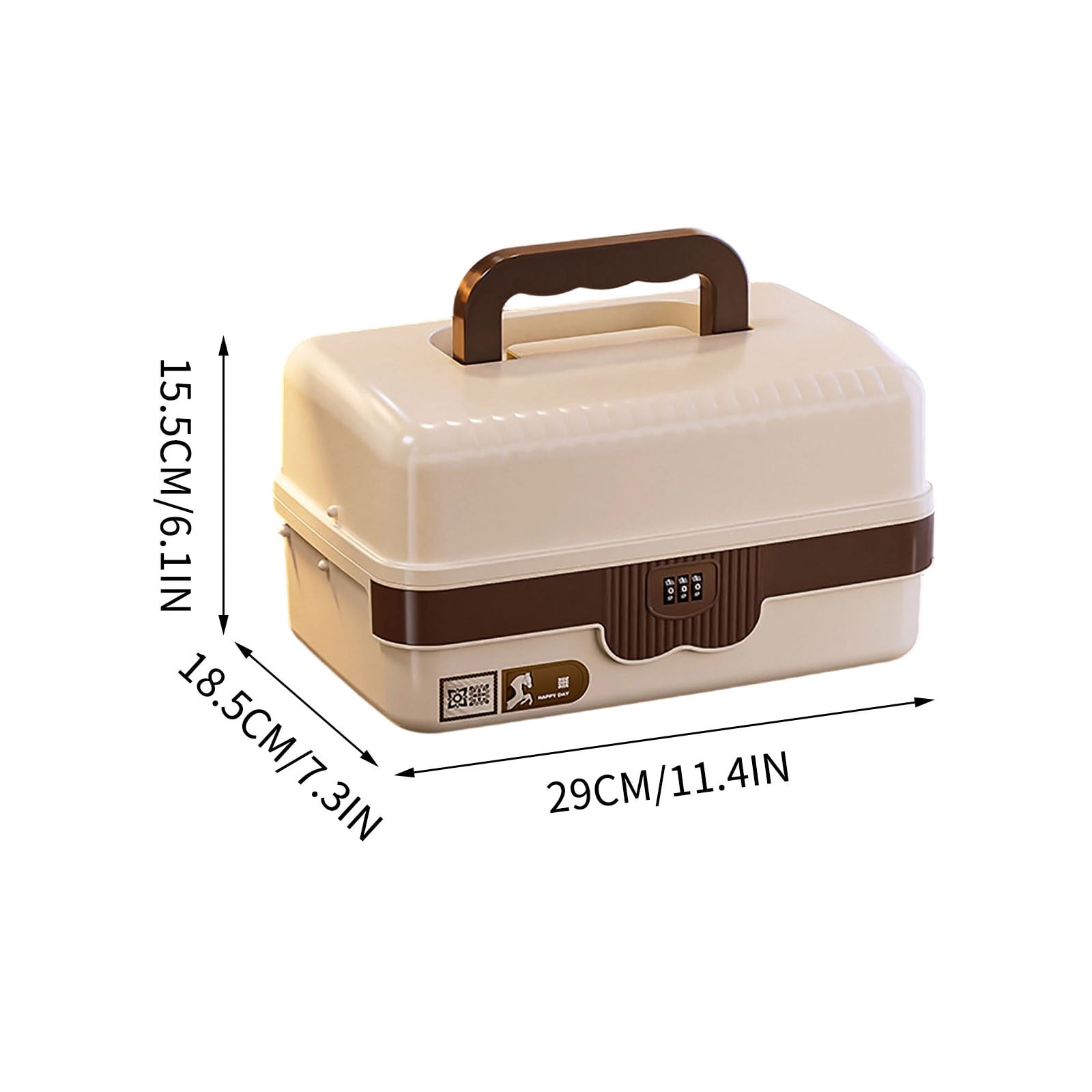 WSZZL Space-Efficient Portable Folding Tackle Box, 3 Layer Organizer with Dividers, Ideal for Sewing, Art Supplies, and Hardware Storage, Perfect for Hobbies and Home Use
