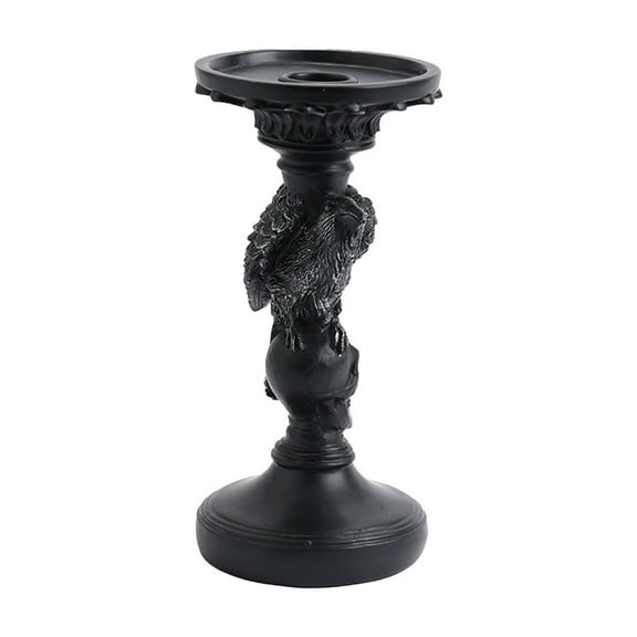 WSZZL Spooky Skeleton Resin Candle Holders for Halloween Decorations - Stylish Haunting Home Decor for Parties, Tabletops, and Mantels - Perfect for Halloween Centerpieces and Gifting