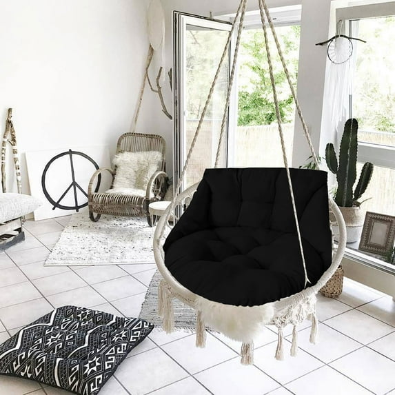 WSZZL Thickened Hanging Chair Cushion for Indoor Outdoor Use - Breathable Nylon Spandex Supportive Seat Cushion for Sofa Swing Cradle Comfortable Seating