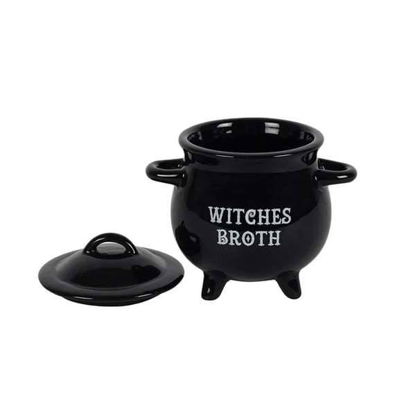 WSZZL Witch Soup Bowl, Witch Candy Jar, Halloween Decoration, Ceramic Jar, Spooky Centerpiece, Treat Container, Party Supply, Holiday Decor, Trick or Treat Accessory