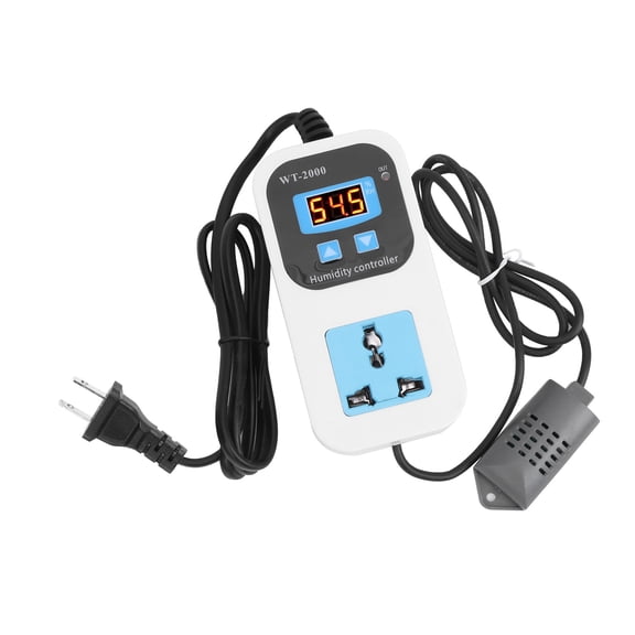 WT-2000 110-220V Digital Digital Humidity Controller 0% 99%RH With Humidity Sensor Humidify Dehumidification Switch Socket 0.1% RH Accuracy