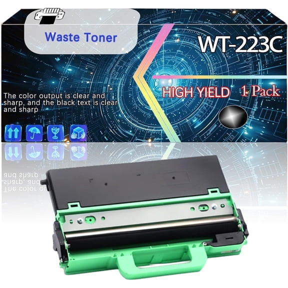 WT-223CL Compatible for Brother HL-L3210CW HL-L3230CDW HL-L3270CDW HL-L3290CDW Printers, Replacement Waste Toner Container High Yield Printer Accessories (1 Pack Black)