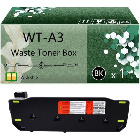 WT-A3 Waste Toner Box Compatible for Canon imageRUNNER Advance C256iF II C256iF III C356iF III Printers, Bright Colors, High Yield 30000 Pages, with Chips (1 Pack Black)