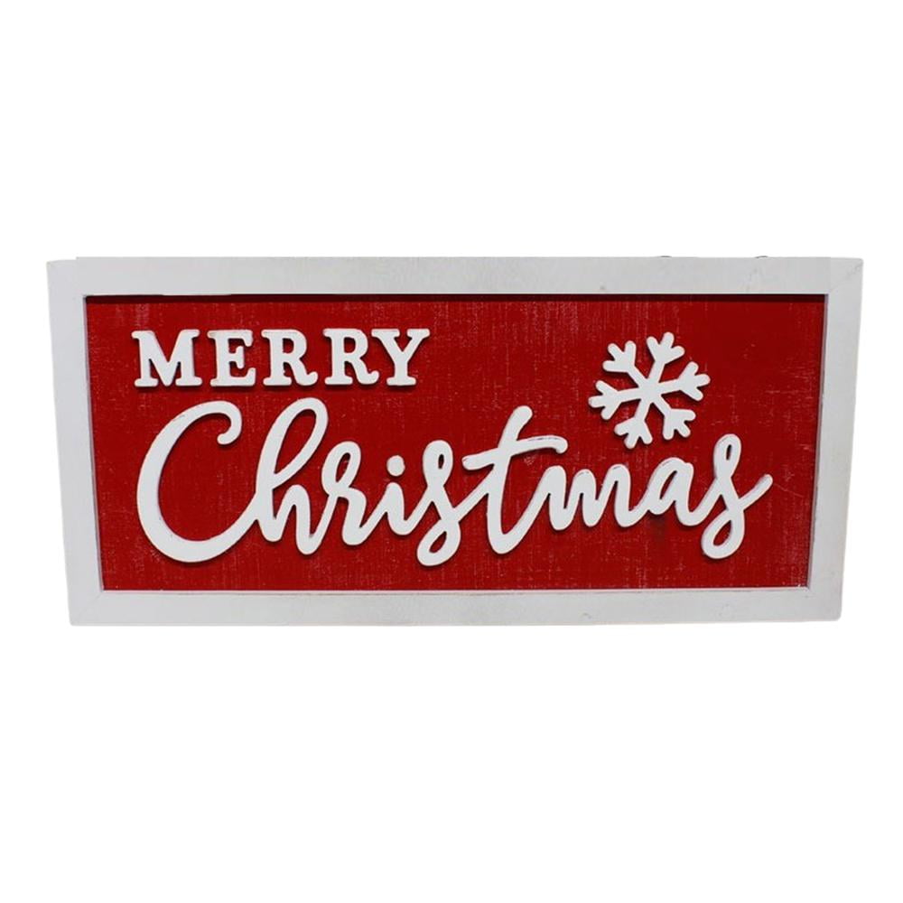 WT Collection Red Merry Christmas Sign - Walmart.com