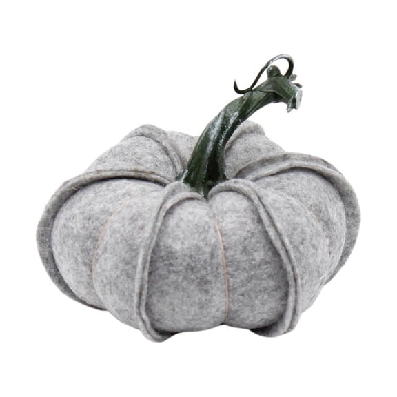 WT Collection Small Gray Felt Pumpkin