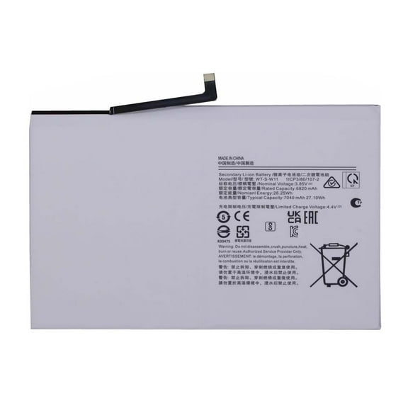 WT-S-W11 6820mAh Replacement Battery for Galaxy Tab A9 Plus 11" SM-X210 X215 X216 X218U