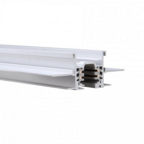 WT12-RTL-WT-WAC Lighting-Accessory-120V Flangless 2-Circuit Recessed Track-3.94 Inches Wide by 1.63 Inches High-White Finish