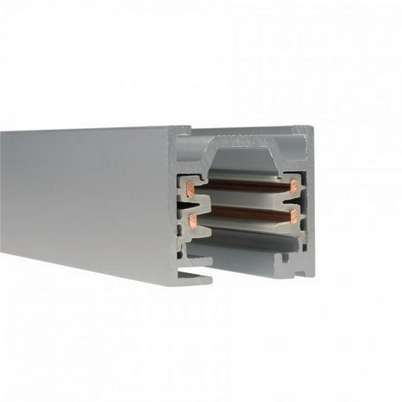WT4-RT-PT-WAC Lighting-Accessory-120V Flangled 2-Circuit Recessed Track-2.44 Inches Wide by 1.63 Inches High-Platinum Finish