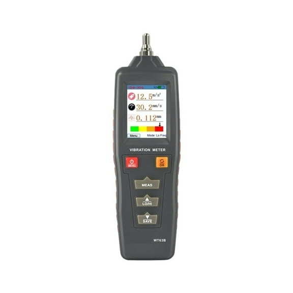 WT63B Vibration Analyzer Color LCD Digital Vibration Meter Rotate Acceleration Velocity Displacement High Low Frequency Tester