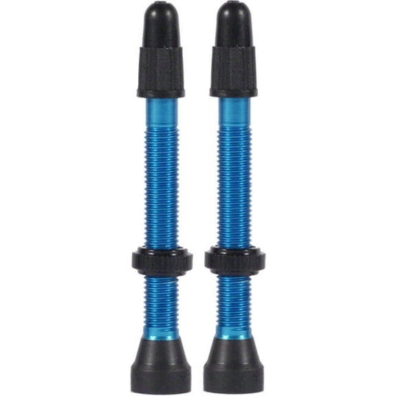 WTB Aluminum TCS Valve: 46mm, Blue, Pair