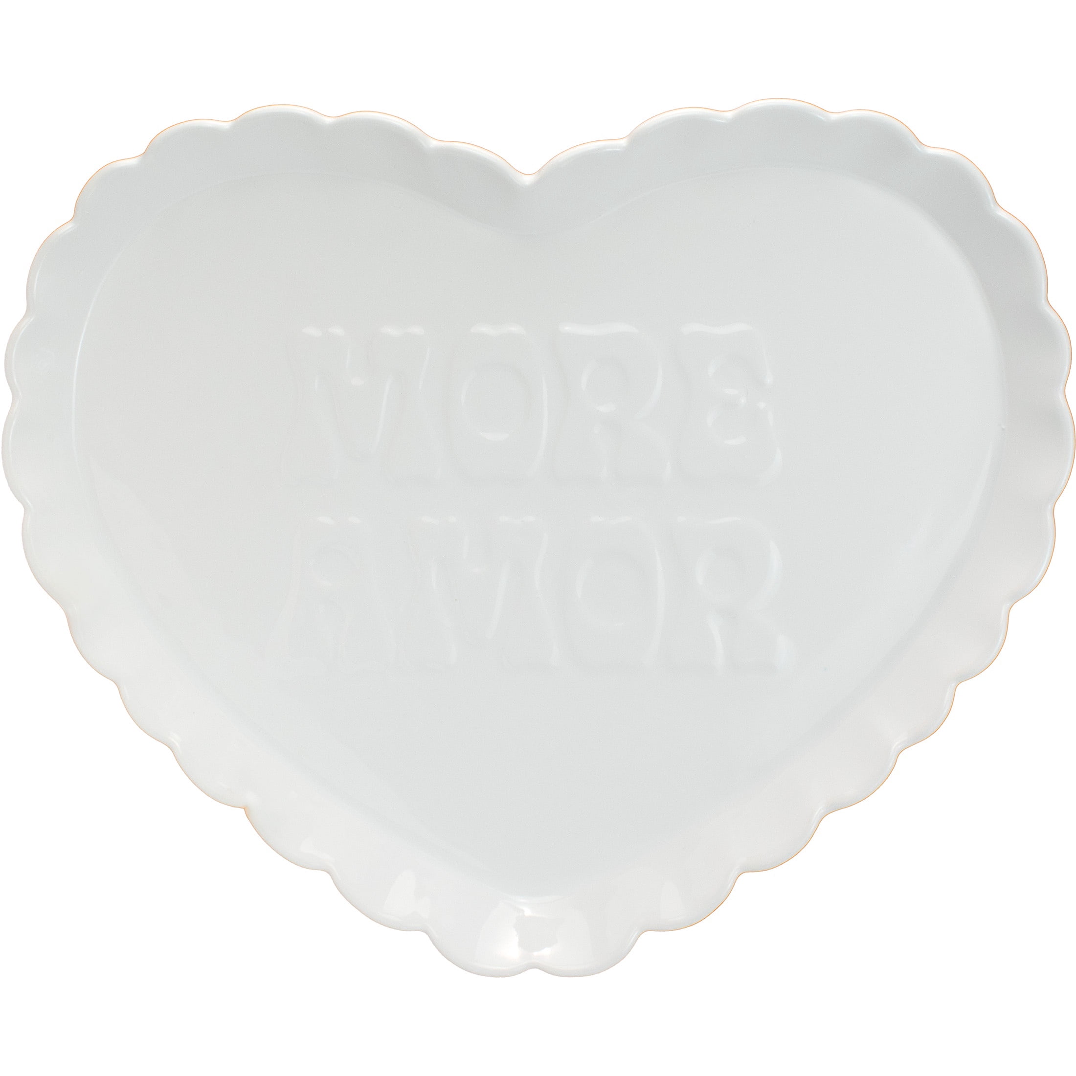 Way To Celebrate 1 Pack White Heart Earthenware Serving Tray