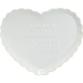 thumbnail image 1 of Way to Celebrate 1pk White Ceramic Heart Serving Tray, 1 of 5