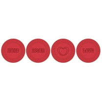 Way to Celebrate 4pk Red Ceramic Appetizer Plates