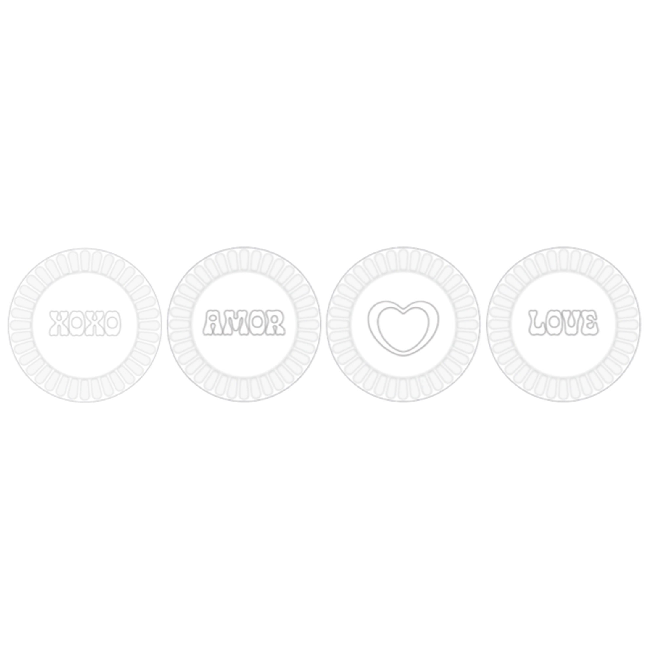 Way to Celebrate 4pk White Ceramic Appetizer Plates