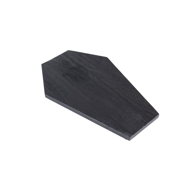 Way to Celebrate Halloween Black Mango Wood Coffin Serving Board