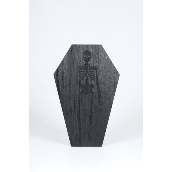 Way To Celebrate Halloween Black Mango Wood Coffin Serving Board