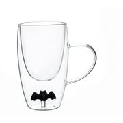 Way To Celebrate 11.5 oz Glass Coffee Mug, Bat Theme