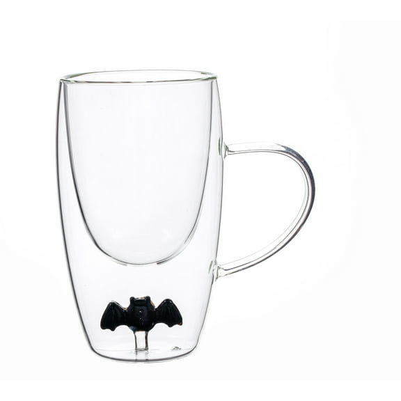 Way to Celebrate Coffee Glass Mug Bat