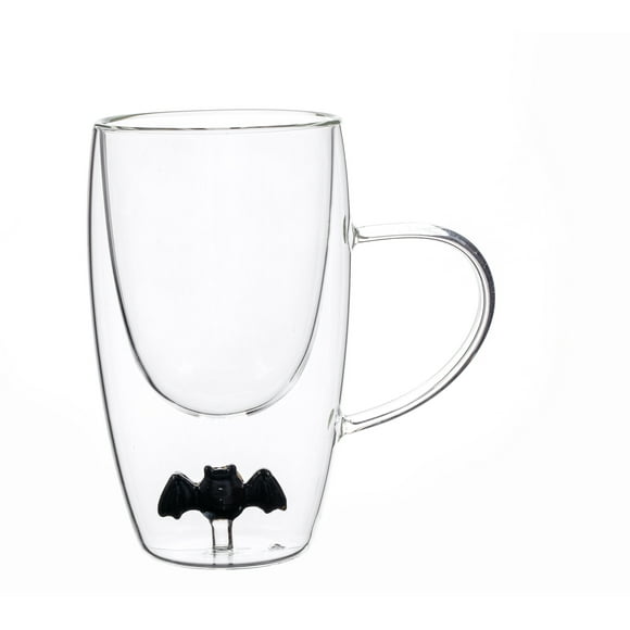 Way to Celebrate Coffee Glass Mug Bat