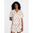 thumbnail image 1 of Halloween Women's Notched Top and Shorts Pajama Set from Way to Celebrate, 2-Piece, Sizes XS-3X, 1 of 5