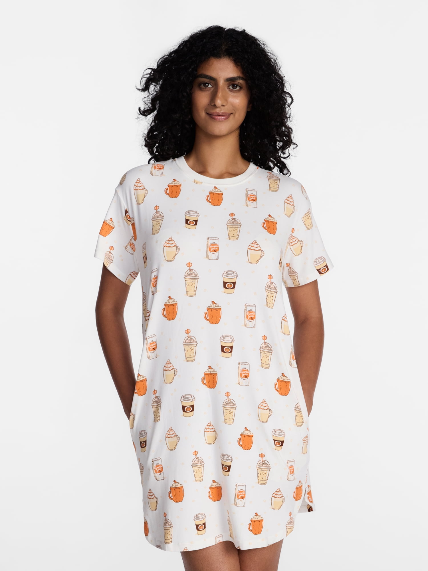 Halloween Women's Sleepshirt Top and Socks Set from Way to Celebrate, 2-Piece, Sizes XS-3X