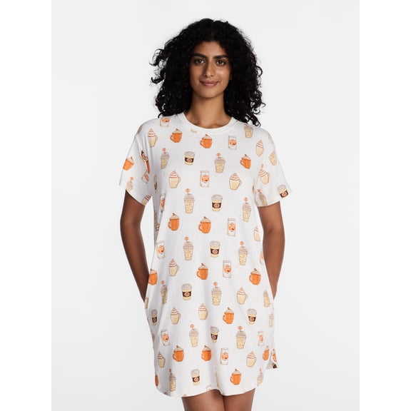 Halloween Women's Sleepshirt Top and Socks Set from Way to Celebrate, 2-Piece, Sizes XS-3X