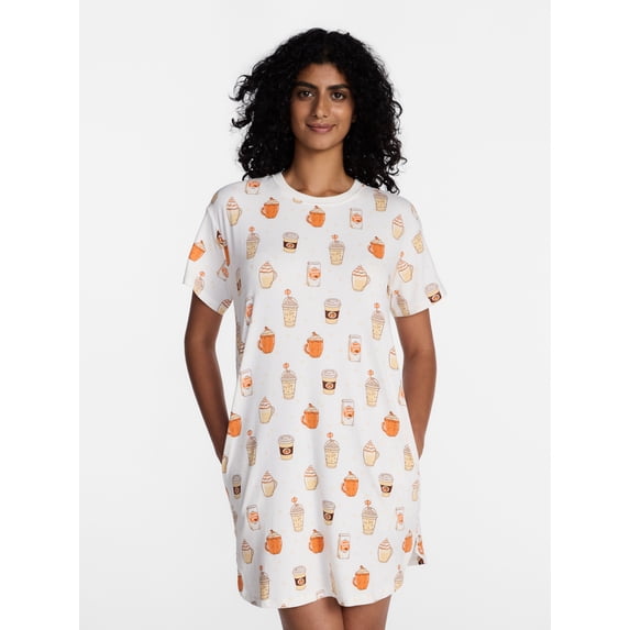 Halloween Women's Sleepshirt Top and Socks Set from Way to Celebrate, 2-Piece, Sizes XS-3X