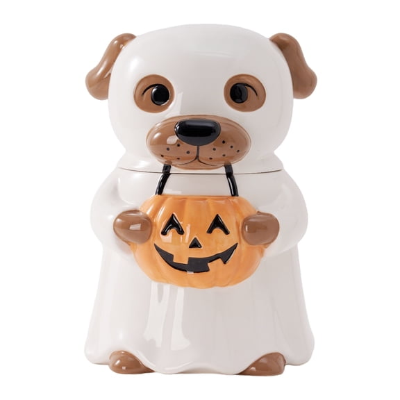 Way To Celebrate Halloween Ghost Dog Ceramic Cookie Jar