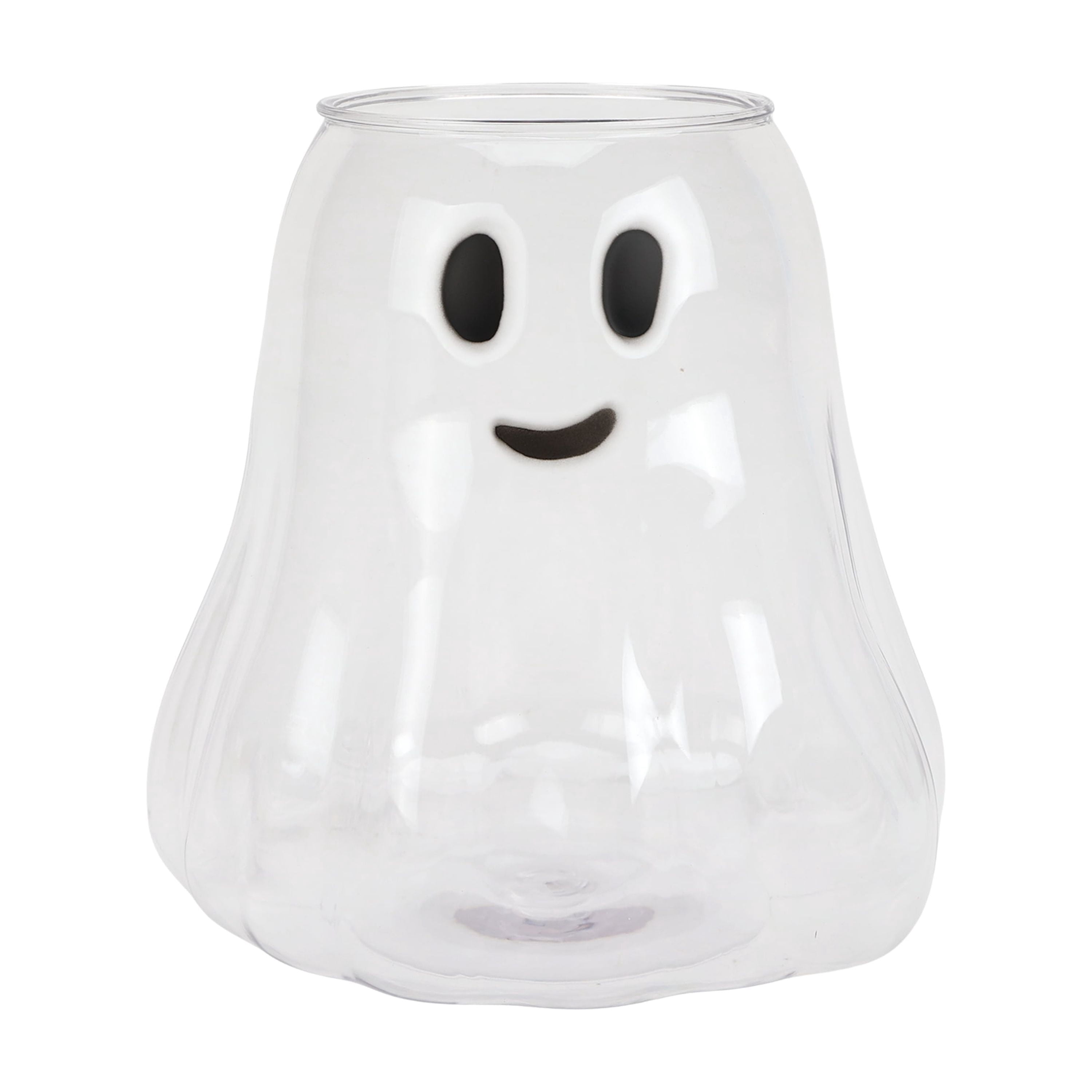 Way to Celebrate Halloween Clear Iridescent Acrylic Ghost Bucket, 4.5 qt