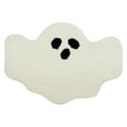 thumbnail image 1 of Way to Celebrate! White/Black Ghost Shaped Bath Rug, 17" x 24", 1 of 6