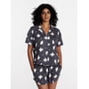 Halloween Women's Notched Top and Shorts Pajama Set from Way to Celebrate, 2-Piece, Sizes XS-3X