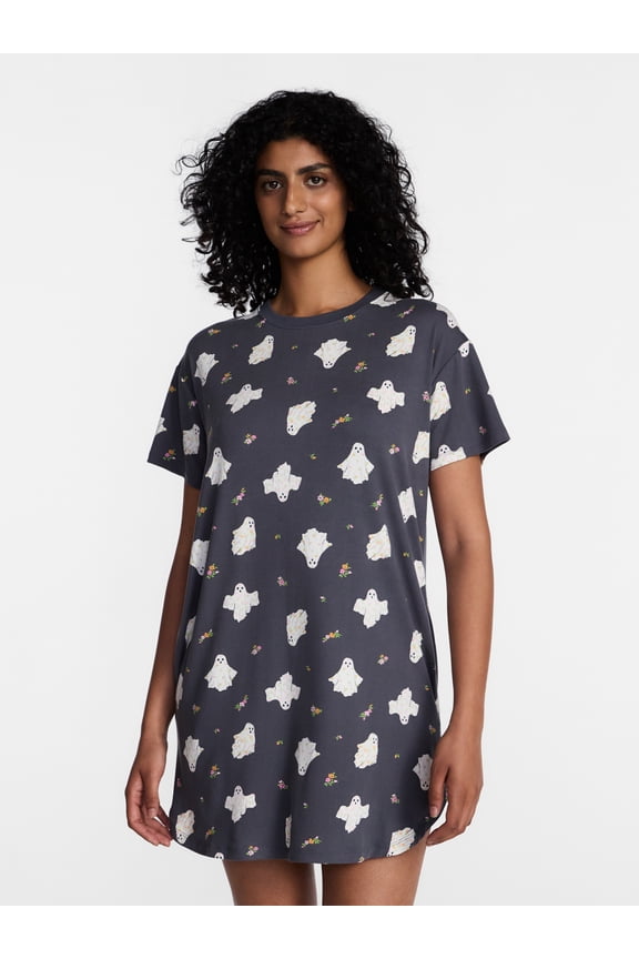 Halloween Women's Sleepshirt Top and Socks Set from Way to Celebrate, 2-Piece, Sizes XS-3X