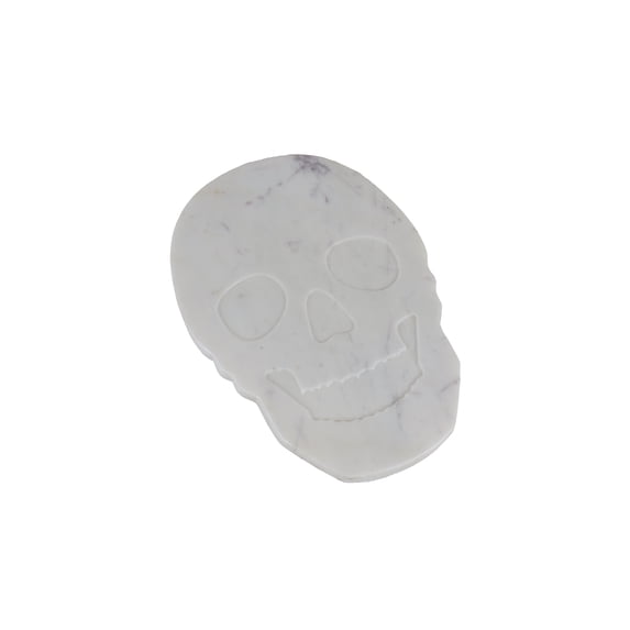 Way to Celebrate Halloween Skull Marble Serving Board
