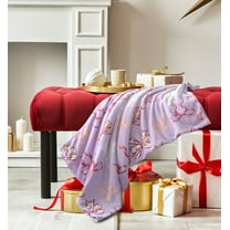 Way to Celebrate Super Soft Cozy Valentines Day Oversize Plush Throw Blankets, Bows