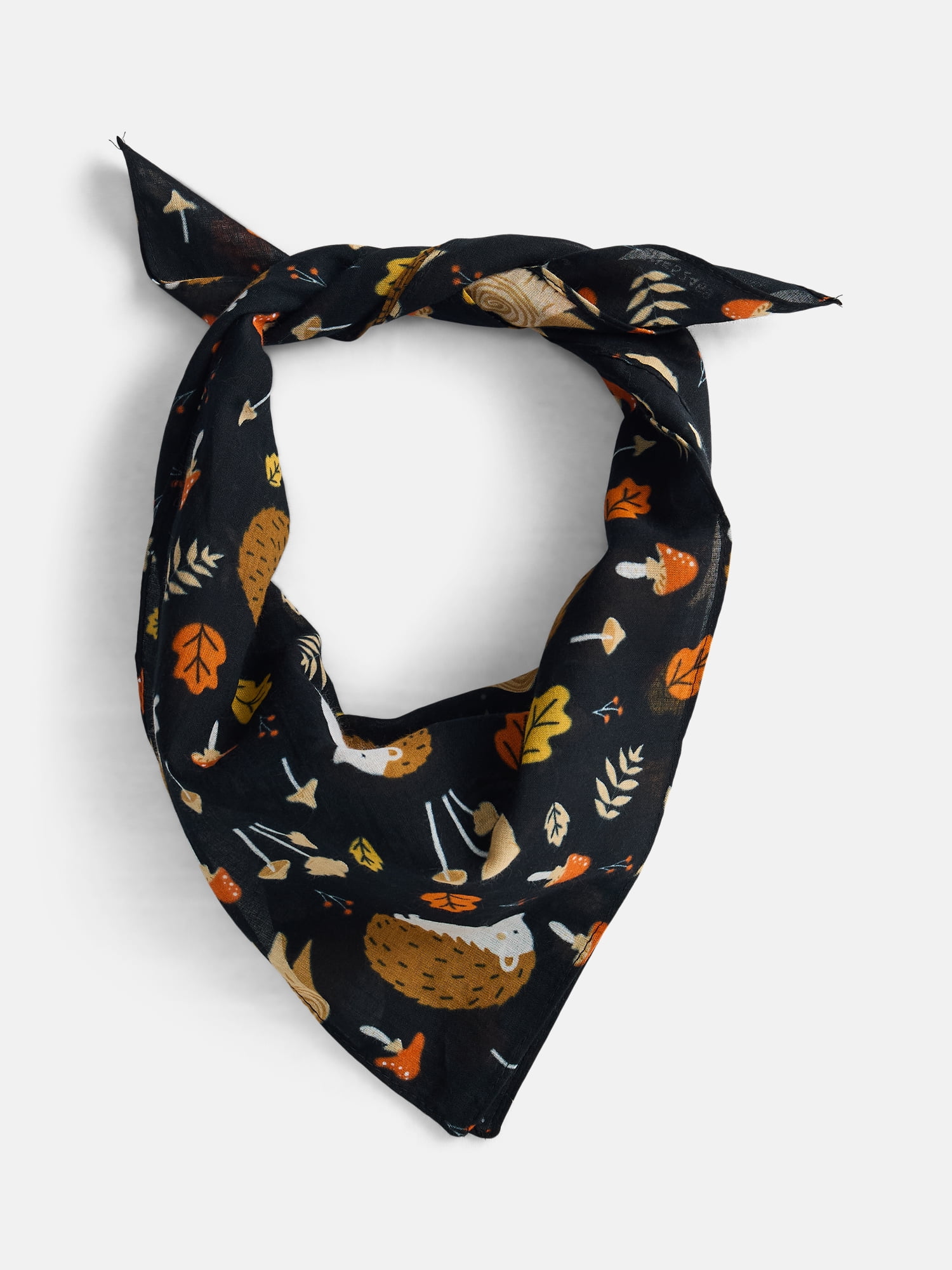 Way To Celebrate Thanksgiving Women’s Hedgehogs Bandana, One Size, Black/Multi