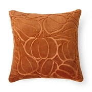 Way To Celebrate 18"x18" Harvest Pumpkins Polyester Decorative Pillow