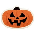 thumbnail image 1 of Way to Celebrate! Orange Pumpkin Shaped Bath Rug, 17" x 24", 1 of 6