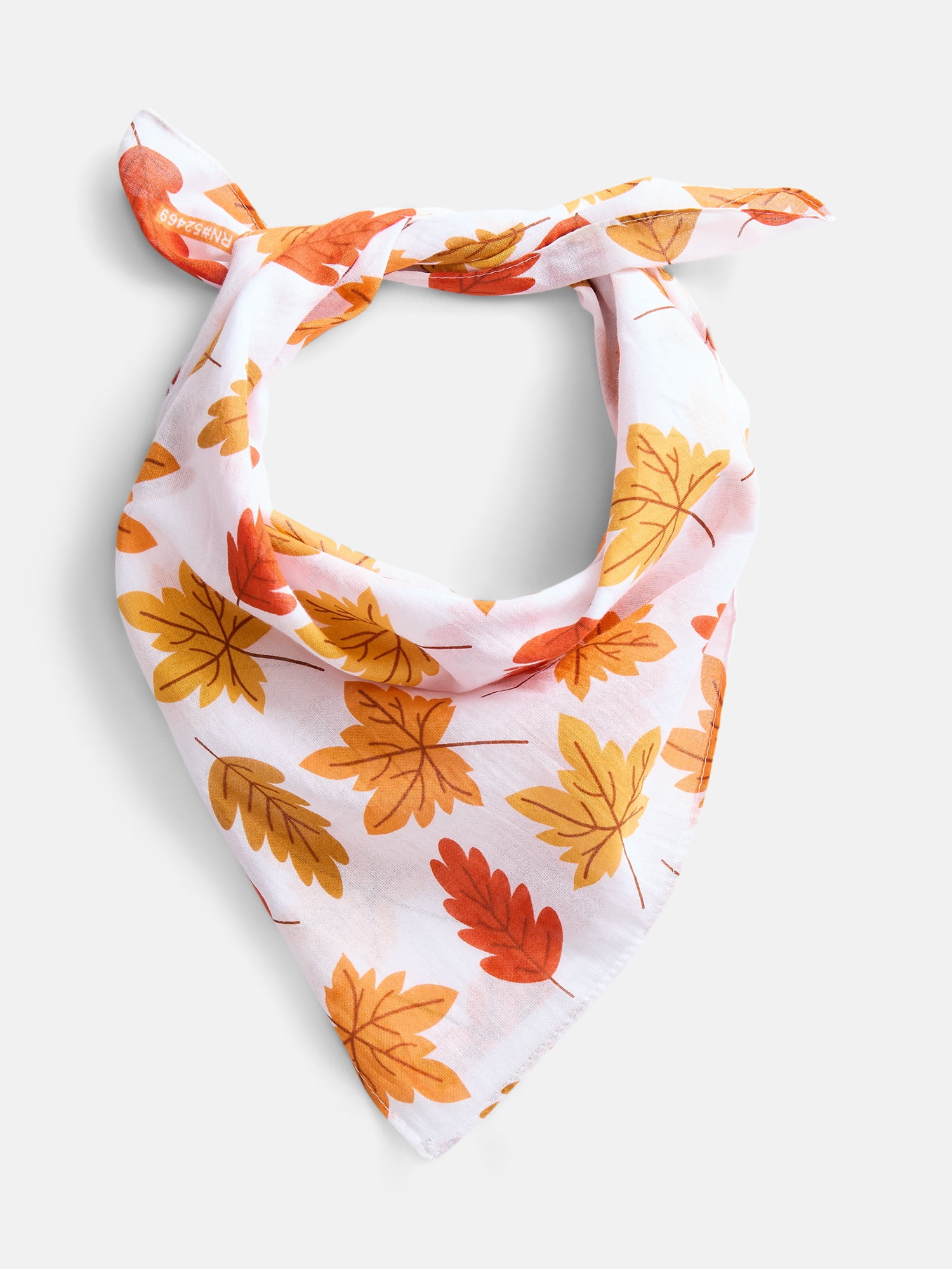Way To Celebrate Halloween Women's Autumn Leaves Bandana, One Size, Ivory/Multi