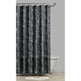 thumbnail image 1 of Way to Celebrate! Black Metallic Spiderweb Halloween Shower Curtain, 72" x 72, 1 of 6