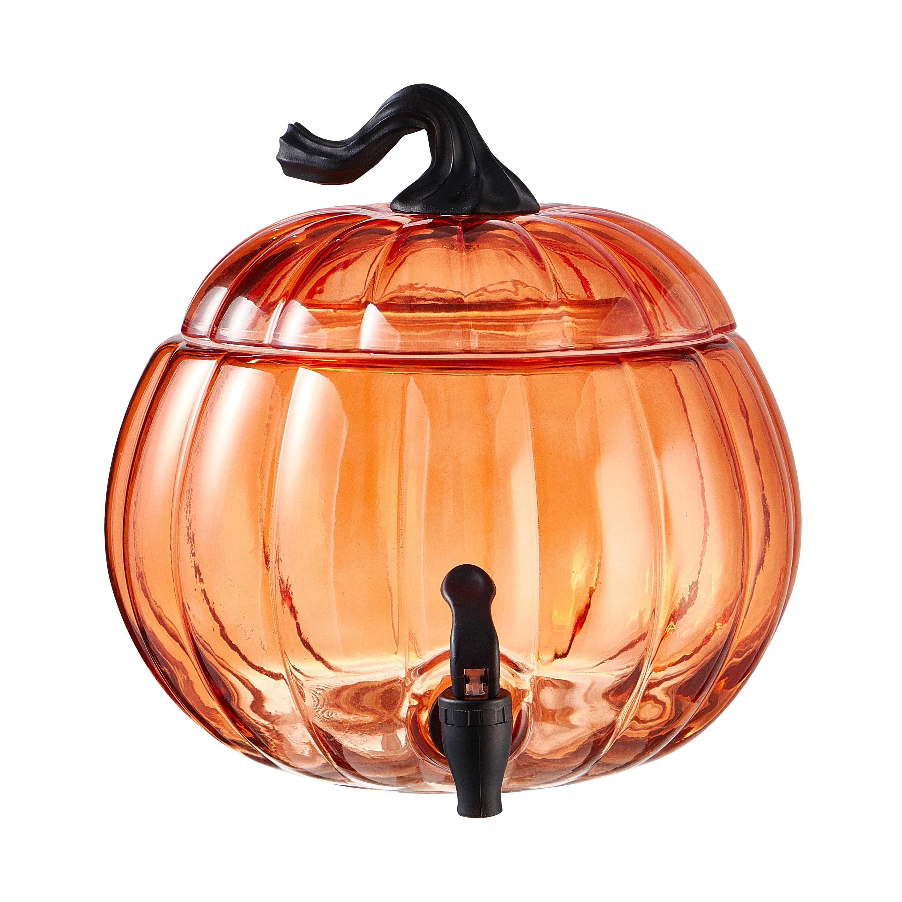 Way To Celebrate 1.5 Gal Orange Pumpkin Glass Dispenser