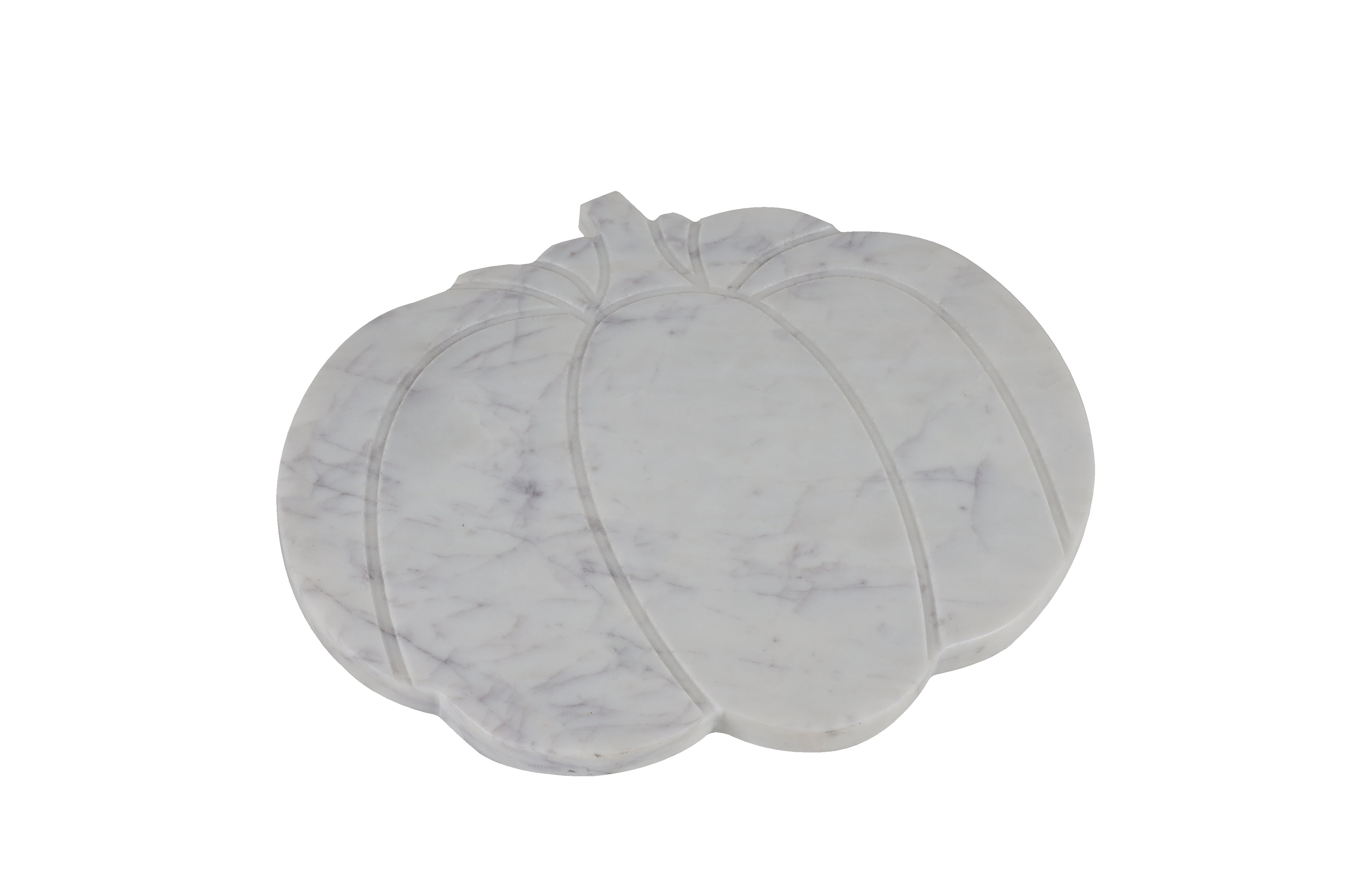 Way To Celebrate Halloween Pumpkin Marble Serveboard, White, 13 in