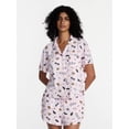 thumbnail image 1 of Halloween Women's Notched Top and Shorts Pajama Set from Way to Celebrate, 2-Piece, Sizes XS-3X, 1 of 5