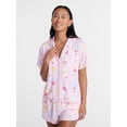 thumbnail image 1 of Ice Cream Women's Notch Top and Shorts Pajama Set from Way to Celebrate, 2-Piece, Sizes XS-3X, 1 of 5