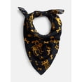 thumbnail image 1 of Way To Celebrate Halloween Women's Pet Skeletons Bandana, One Size, Black/Orange, 1 of 4