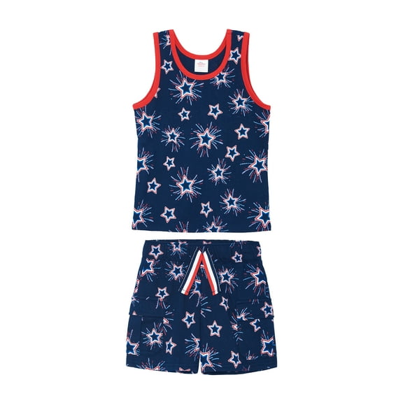Way To Celebrate Toddler Boy Americana Tank and Short Set, 2 Pieces, Sizes 12M-5T