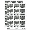 thumbnail image 1 of WTF What the F Border Outline Sticker Set - White - Gloss Finish - 1.75" Medium, 1 of 7