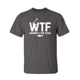 thumbnail image 1 of WTF - Where's The Fish Sarcastic Humor Graphic Novelty Funny Youth T Shirt, 1 of 1