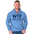 thumbnail image 1 of WTF Where's the Fish Fisherman Funny Hoodie Hooded Sweatshirt Men Brisco Brands L, 1 of 5