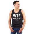 thumbnail image 1 of WTF Where's the Fish Fisherman Funny Tank Top Sleeveless Tee Men Brisco Brands S, 1 of 5