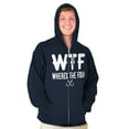 thumbnail image 1 of WTF Where's the Fish Fisherman Funny Zip Hoodie Sweatshirt Men Brisco Brands L, 1 of 5